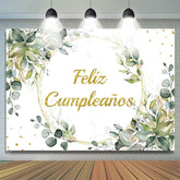 Glitzernder Feliz Cumpleanos Blatt Happy Birthday Hintergrund